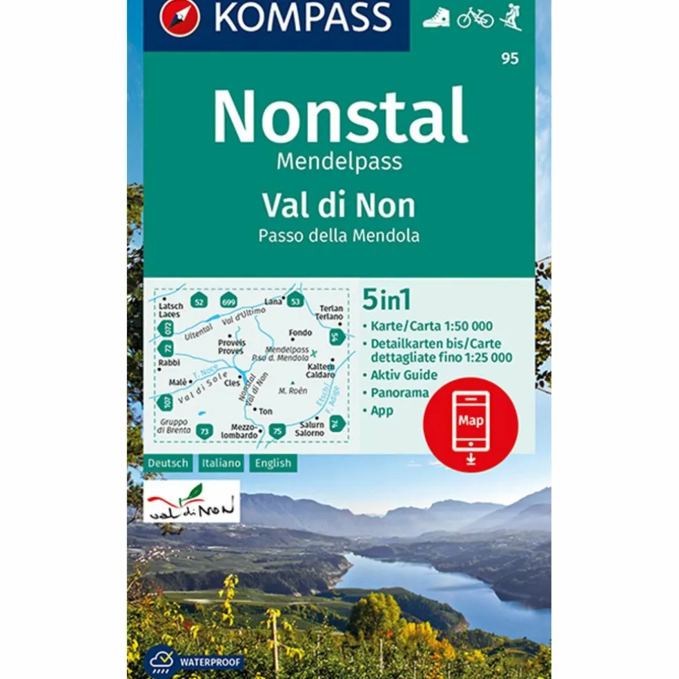 KOMPASS WANDERKARTE NONSTAL, MENDELPASS