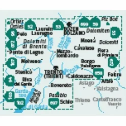KOMPASS WANDERKARTEN-SET 683 TRENTINO (3 KARTEN) 1:50.000