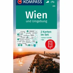 KOMPASS WANDERKARTEN-SET 205 WIEN UND UMGEBUNG (2 KARTEN)