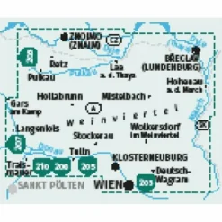 KOMPASS WANDERKARTEN-SET 204 WEINVIERTEL (2 KARTEN) 1:50.000