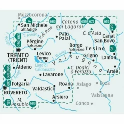 KOMPASS WANDERKARTEN-SET 656 VALSUGANA, PINE, LEVICO