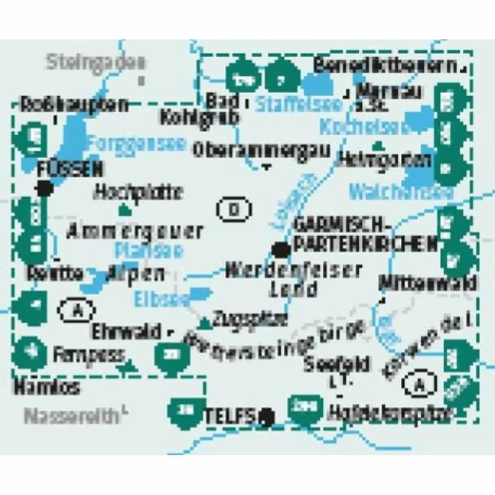 KOMPASS WANDERKARTEN-SET 796 MÜNCHNER HAUSBERGE WEST