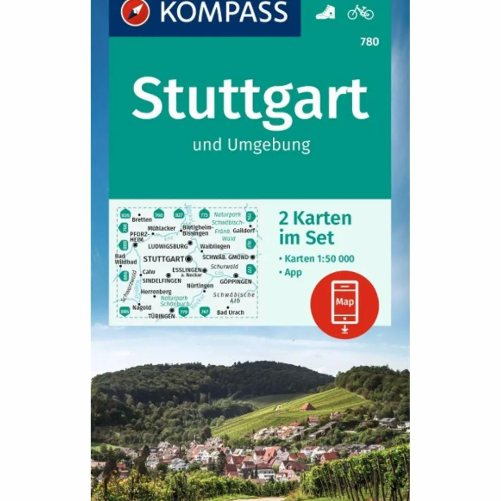 KOMPASS WANDERKARTEN-SET 780 STUTTGART UND UMGEBUNG