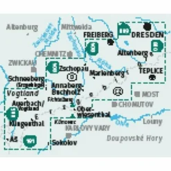 KOMPASS WANDERKARTEN-SET 866 ERZGEBIRGE (2 KARTEN) 1:50.000