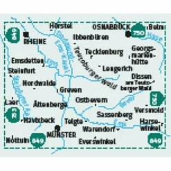 KOMPASS WANDERKARTEN-SET 863 MÜNSTER, OSNABRÜCK (2 KARTEN)