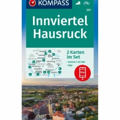 KOMPASS WANDERKARTEN-SET 201 INNVIERTEL, HAUSRUCK (2 KARTEN)