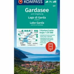KOMPASS WANDERKARTEN-SET 697 GARDASEE UND UMGEBUNG