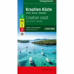 KROATIEN KÜSTE, STRAßEN- UND FREIZEITKARTE 1:200.000 - Straßenkarte