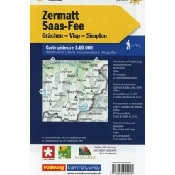 KUF SCHWEIZ WK 24 ZERMATT / SAAS FEE - Wanderkarte