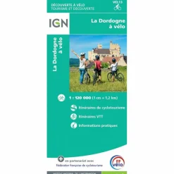 LA DORDOGNE - À VÉLO - DÉCOUVERTE À VÉLO TOURISTISCHE KARTE - Fahrradkarte