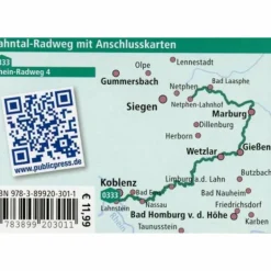 LAHNTAL-RADWEG 1 : 50 000 - Fahrradkarte