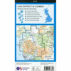 LAKE DISTRICT 1:110 000 - Wanderkarte