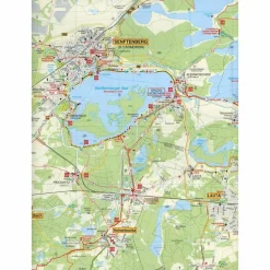 LAUSITZER SEENLAND, SENFTENBERG, HOYERSWERDA - Wanderkarte