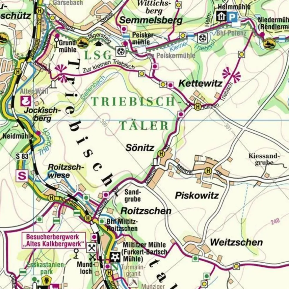 LINKSELBISCHE TÄLER - Wanderkarte