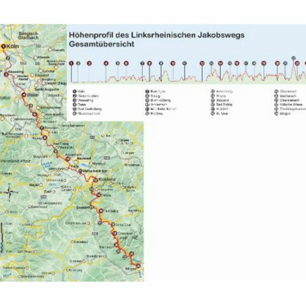 LINKSRHEINISCHER JAKOBSWEG - Wanderführer