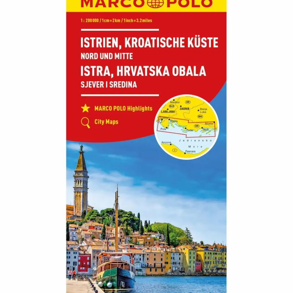 MARCO POLO KARTE ISTRIEN, KROATISCHE KÜSTE NORD UND MITTE