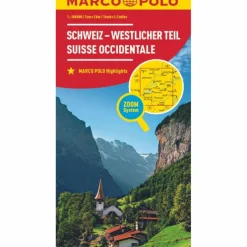 MARCO POLO KARTE SCHWEIZ BLATT 1 SCHWEIZ - WESTLICHER TEIL - Straßenkarte