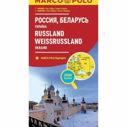MARCO POLO LÄNDERKARTE RUSSLAND, UKRAINE - Straßenkarte