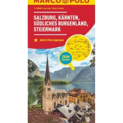 MARCO POLO REGIONALKARTE ÖSTERREICH 02 SALZBURG, KÄRNTEN - Straßenkarte