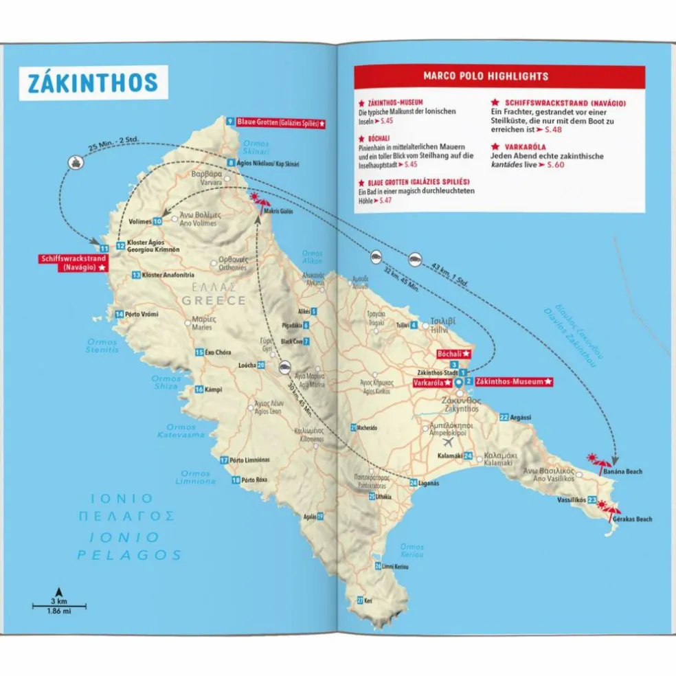 MARCO POLO REISEFÜHRER ZÁKINTHOS, ITHÁKI, KEFALLONIÁ, LÉFKAS