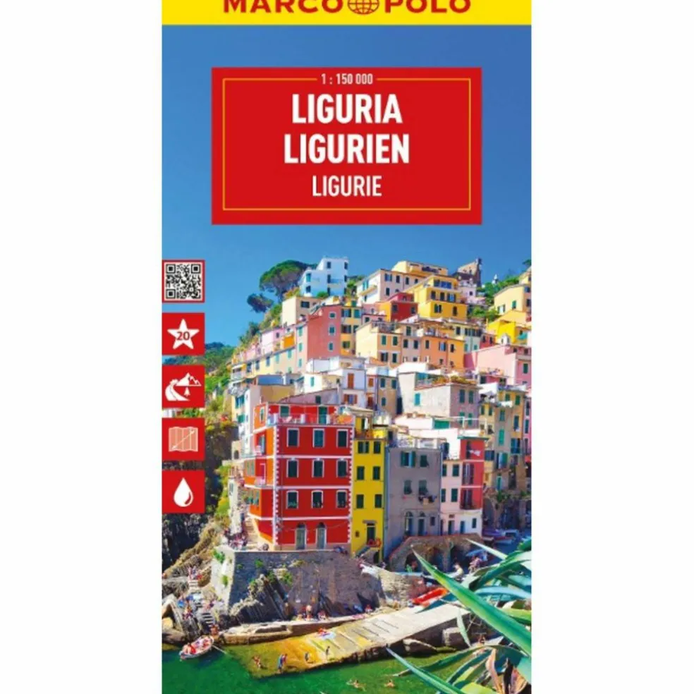 MARCO POLO REISEKARTE ITALIEN 05 LIGURIEN 1:150.000 - Straßenkarte