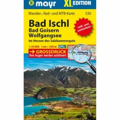 MAYR WANDERKARTE BAD ISCHL - BAD GOISERN - WOLFGANGSEE XL