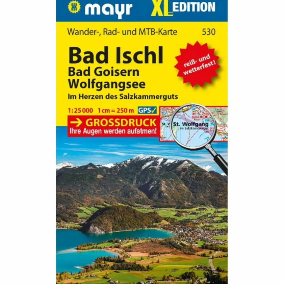 MAYR WANDERKARTE BAD ISCHL - BAD GOISERN - WOLFGANGSEE XL