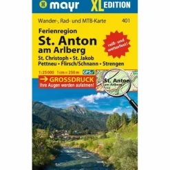 MAYR WANDERKARTE FERIENREGION ST. ANTON AM ARLBERG XL