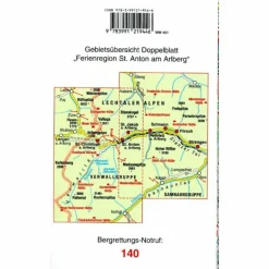 MAYR WANDERKARTE FERIENREGION ST. ANTON AM ARLBERG XL