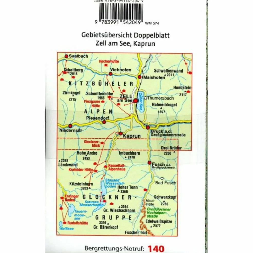 MAYR WANDERKARTE ZELL AM SEE, KAPRUN XL 1:25.000