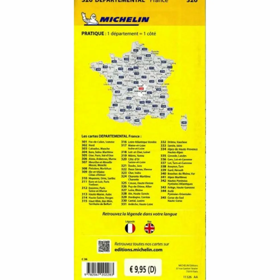 MICHELIN AUVERGNE - ZENTRALMASSIV - Straßenkarte