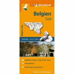 MICHELIN BELGIEN SÜD. STRAßEN- UND TOURISMUSKARTE - Straßenkarte