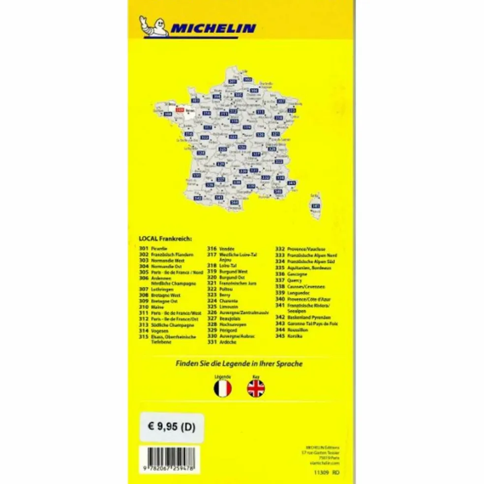 MICHELIN BRETAGNE OST - Straßenkarte