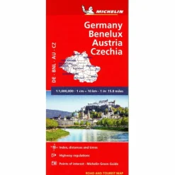 MICHELIN MITTELEUROPA STRAßEN- UND TOURISMUSKARTE 1:1000.000 - Straßenkarte