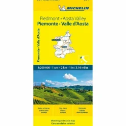 MICHELIN PIEMONT, AOSTATAL - Straßenkarte