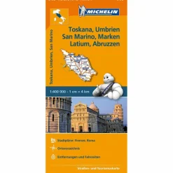MICHELIN TOSKANA, UMBRIEN, SAN MARINO - Straßenkarte