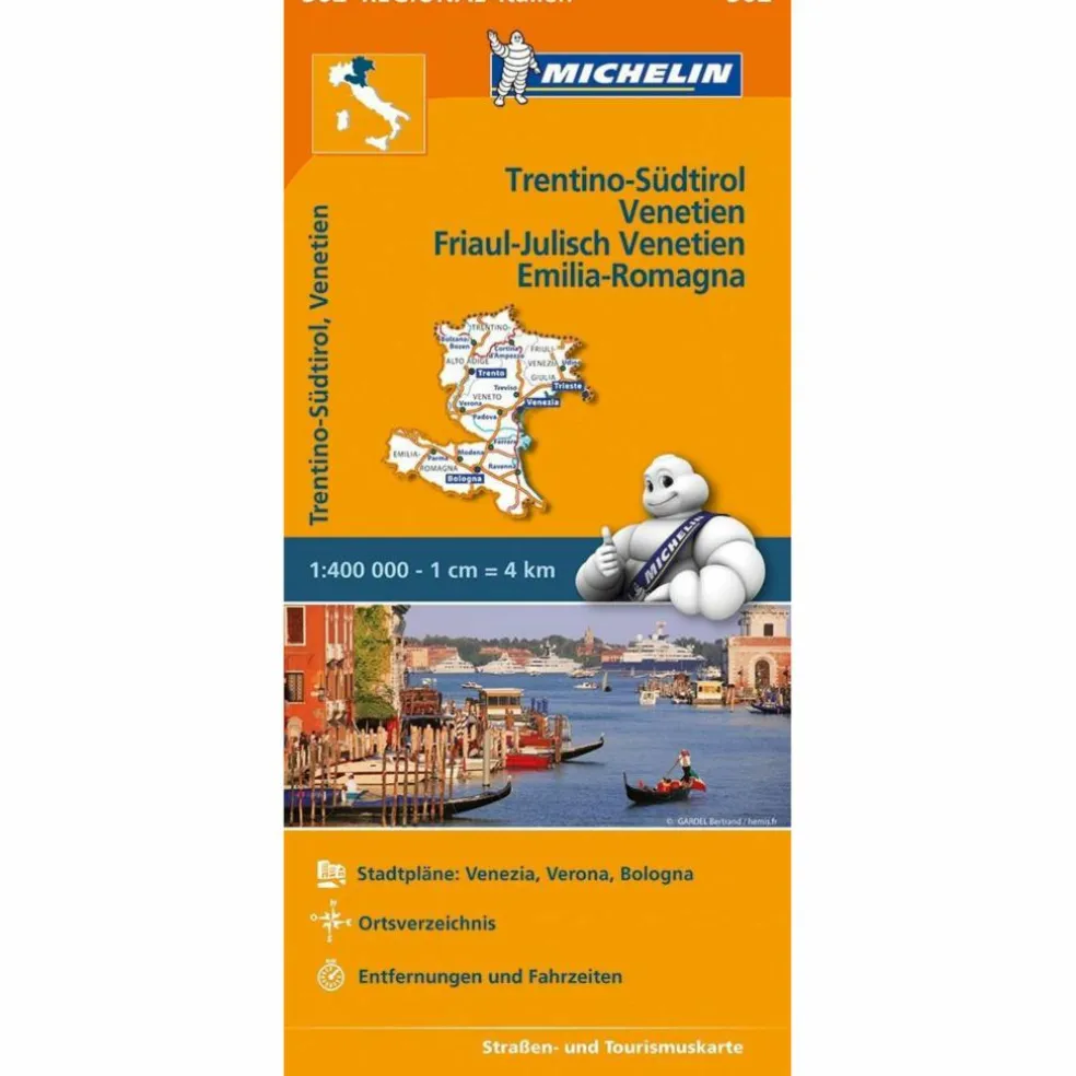 MICHELIN TRENTINO-SÜDTIROL,VENETIEN - Straßenkarte