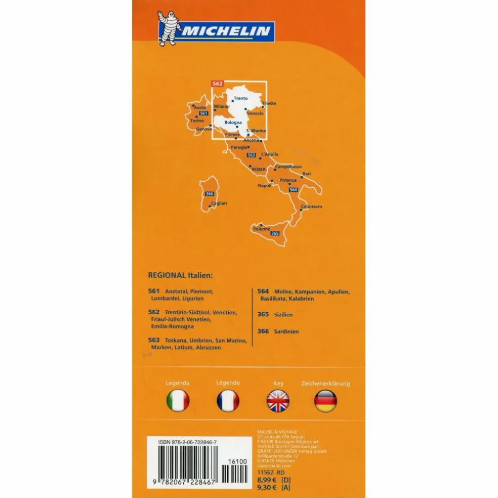 MICHELIN TRENTINO-SÜDTIROL,VENETIEN - Straßenkarte