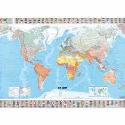 MICHELIN WELT 1 : 28 500 000. POSTER-KARTE MIT LEISTE - Weltkarte