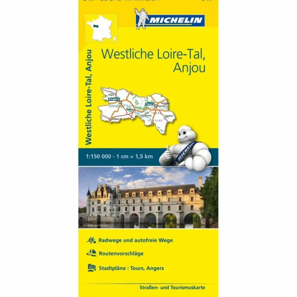 MICHELIN WESTLICHES LOIRETAL - ANJOU - Straßenkarte