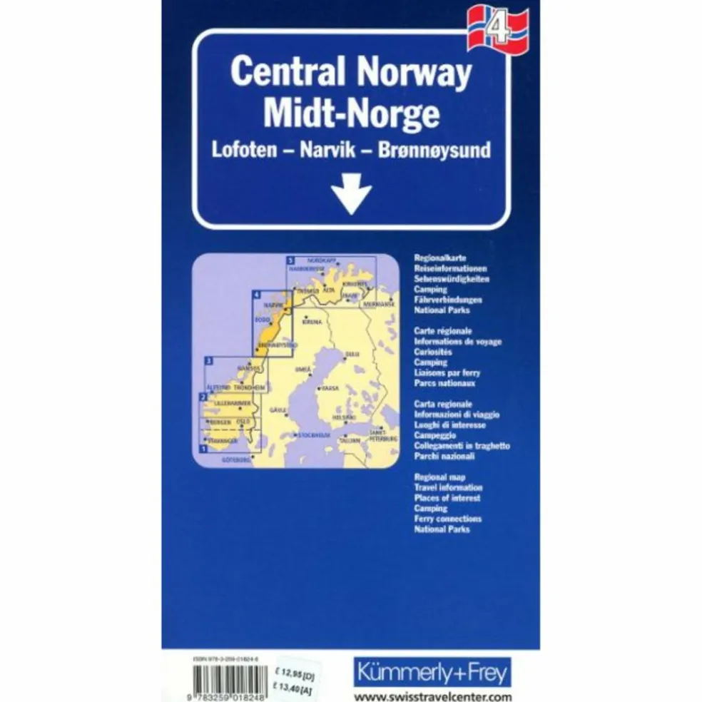 MITTEL-NORWEGEN NR. 04 REGIONALKARTE NORWEGEN 1:400 000 - Straßenkarte