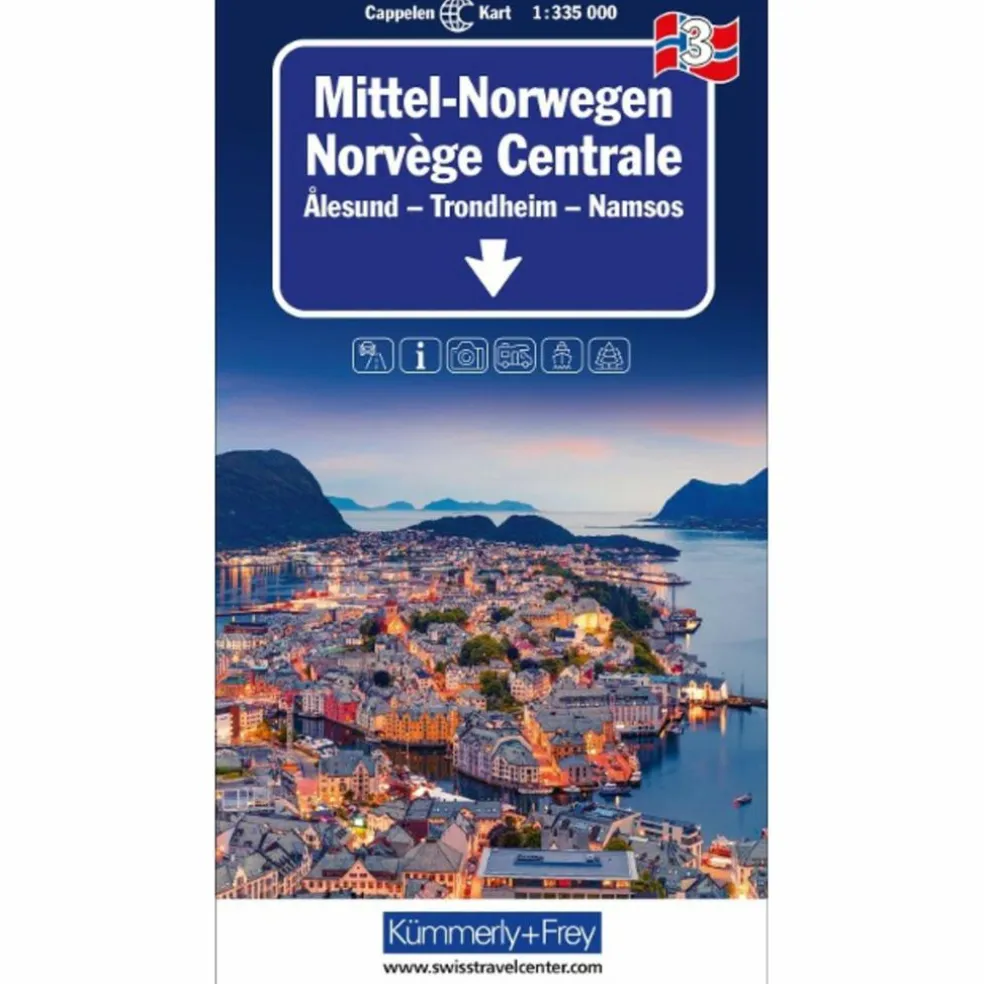 MITTEL-NORWEGEN NR. 03 REGIONALKARTE NORWEGEN 1:335 000 - Straßenkarte