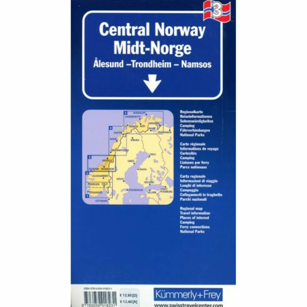 MITTEL-NORWEGEN NR. 03 REGIONALKARTE NORWEGEN 1:335 000 - Straßenkarte