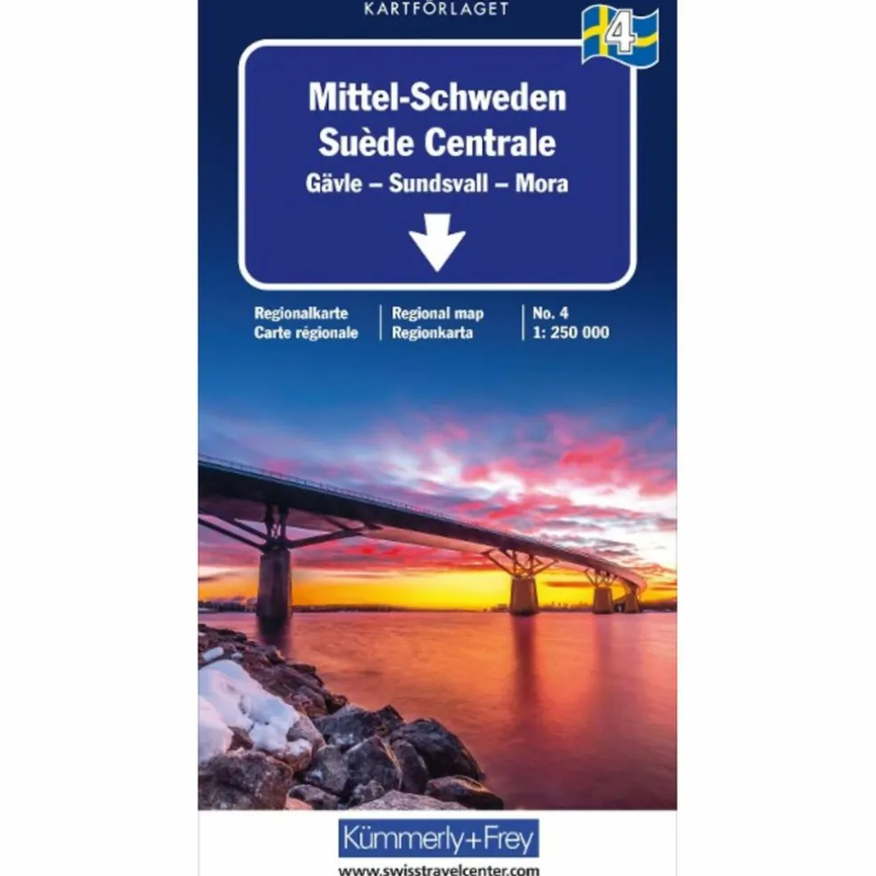 MITTEL-SCHWEDEN NR. 04 REGIONALKARTE SCHWEDEN 1:250 000 - Straßenkarte