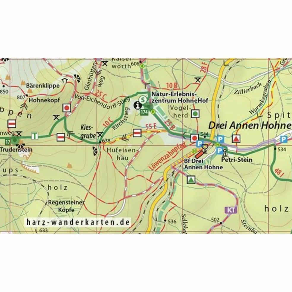 MITTLERER HARZ WANDER- UND FAHRRADKARTE - Fahrradkarte