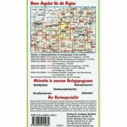 MITTLERES SAALETAL, JENA UND UMGEBUNG 1: - Wanderkarte