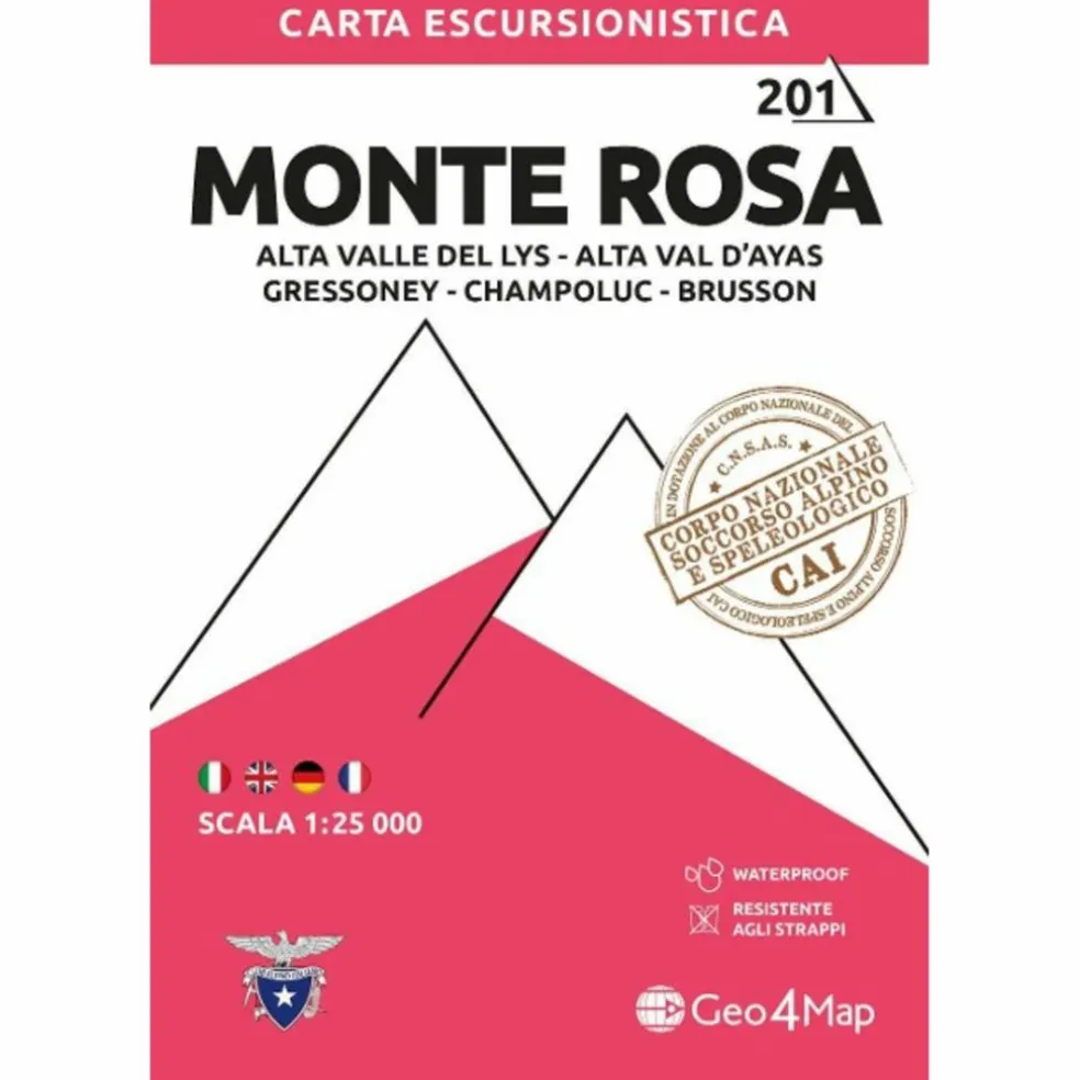 MONTE ROSA - Wanderkarte