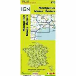 MONTPELLIER.NÎMES.BÉZIERS 1:100 000 - Karte