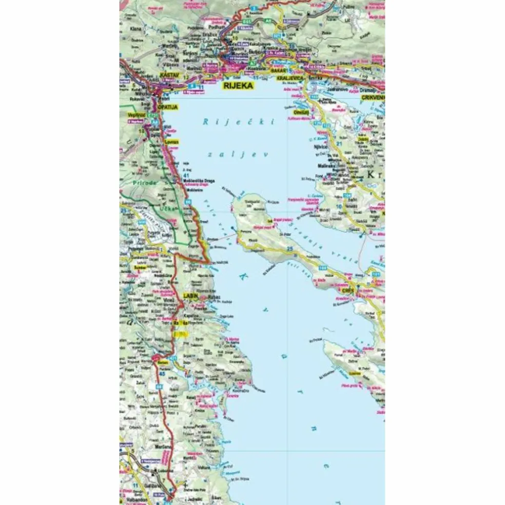 MOTOURMAPS ADRIAKÜSTE SLOWENIEN . KROATIEN . MONTENEGRO - Straßenkarte