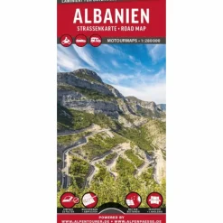 MOTOURMAPS ALBANIEN AUTO- UND MOTORRADKARTE 1:280.000 - Straßenkarte